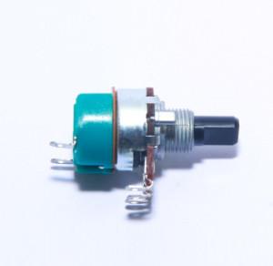 China 16mm rotary potentiometer, carton potentiometer with metal shaft, potentiometer with switch for sale