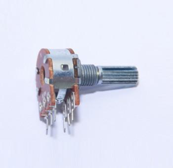 China 16mm rotary potentiometer with metal shaft, carbon potentiometer, trimmer  potentiometer for sale