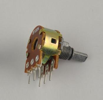 China 16mm rotary potentiometer with metal shaft, carbon potentiometer, trimmer  potentiometer for sale