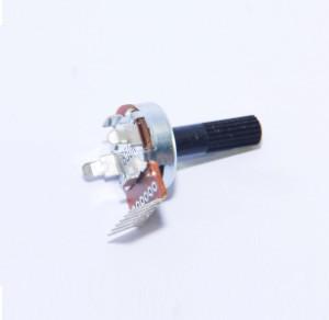 China rotary potentiometer, carbon potentiometer, 17mm potentiometer with insulated shaft, for sale