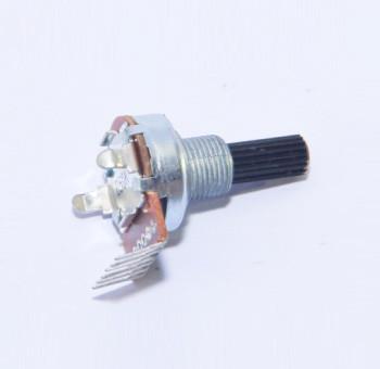 China rotary potentiometer, carbon potentiometer, 17mm potentiometer with insulated shaft, for sale