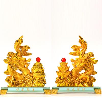 China Viet Nam Wholesale Dragon Figurines Resin Open China Fiberglass Statues For Home Decoration Feng Shui Dragon Animal Decoration for sale