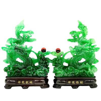 China Desktop Decoration Dragon Sculpture Statue Home Animal Dragon Resin Crafts Viet Nam Fiberglass Decorations Abstract Art Jewelry Feng Shui for sale