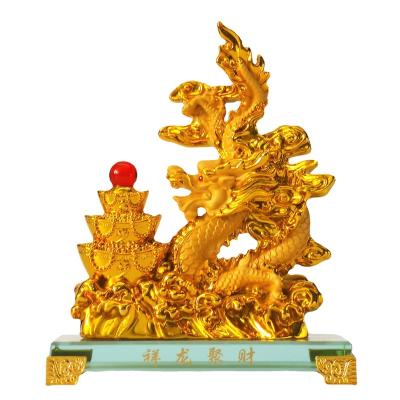 China Viet Nam Wholesale Dragon Figurines Resin Opens Home Decoration Feng Shui Dragon Ornament China Statues Decor Animal for sale