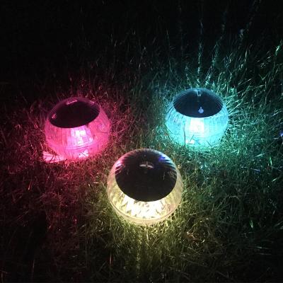 China LANDSCAPE 7 Color RGB Changing Underwater Ball Lamp Waterproof Solar Powered Floating Pool Yard Garden Fishing Pond Light for sale