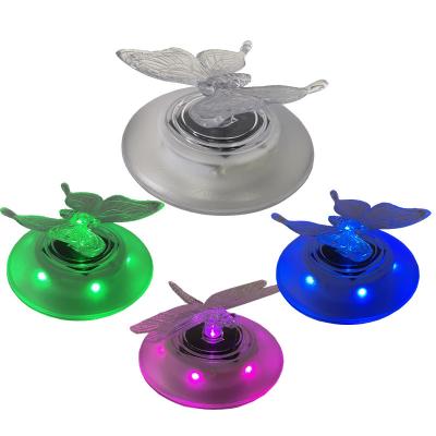 China LED Swimming Pool RGB Water Floating Butterfly Waterproof Swimming Light Solar Powered Light Dragonfly Shape Led Floating Sensor Light Colorful Led Pool Lights for sale