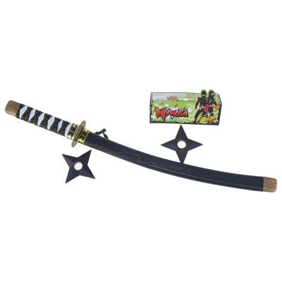 China Gift Over 3 Years Gift Black Ninja Weapon Play Toy Set Shuriken Throwing Plastic Toy Costume Crafts Accessories for sale