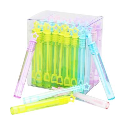 China New Design Unbroken Plastic Soap Bubble Bottle Bubble Water Colorful Magic Wand Toy for sale