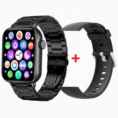 China G89 Smartwatch 1.85 Inch Full Touch Screen BT Touch Screen Stainless Steel Band Watches Sport Models Smart Watch + Silicone Strap for sale