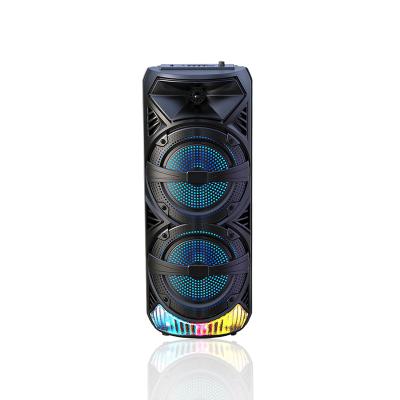 China No Karaoke 8inch Double Part Professional Sound Audio Portable PA Mic High Quality Speakers for sale