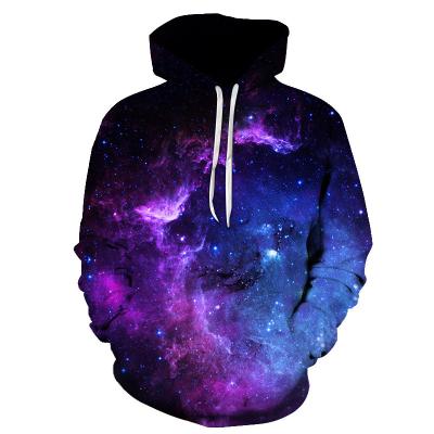 China New Mens 3D Digital Printed Hoodie Black Fashion Anti-Shrink White Sweater For Workout for sale