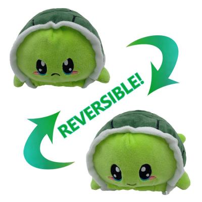 China Reversible Flip Mood Turtle Octopus Plushie Fur Tortoise Toy Reverse Plush Double Sided Plush Tee for sale