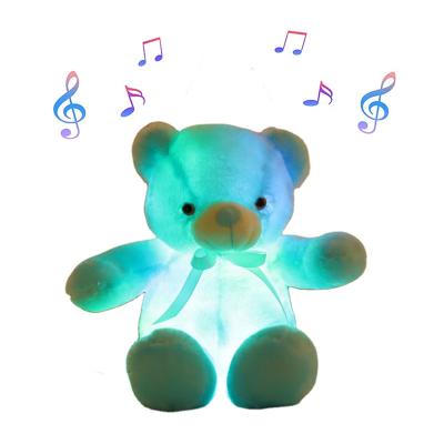 China Plush Custom Stuffed Led Teddy Bear 30cm Led Plush Teddy Bears Stuffed Animals Plush Toy Colorful Glowing Christmas Gift For Kids for sale