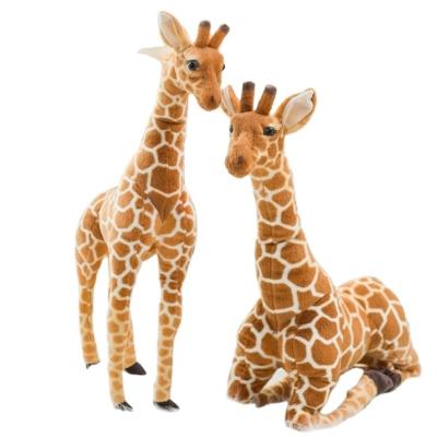 China Huge Soft Stuffed Real Life Giraffe Plush Toys Cute Soft Stuffed Animals Simulation Giraffe Birthday Gift Kids Toy Bedroom Decor for sale