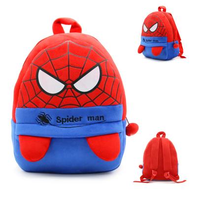 China Custom Mini Toddler Plush Kids Animal Spider-man Backpacks Waterproof Waterproof School School Bags for sale