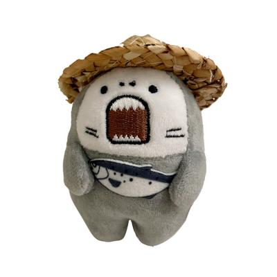 China stuffed & Angry Shark Key Chain Plush Toy Shark Plush Stuffed 8cm Mini Plush Keychain Custom for sale