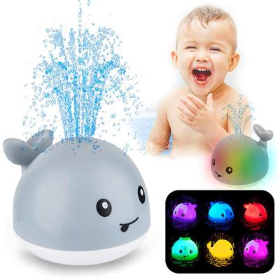 China Spray Water Toy With LED Light Baby Bath Toys Best-Selling Summer Bathtub Shower Toys Children Whale Induction Spray Automatic Water Bath Toy With Light for sale