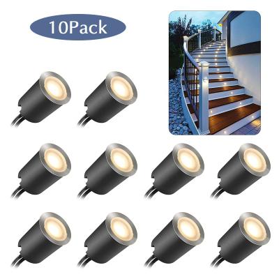 China LANDSCAPE 10pcs LED Deck Lights with Protect Shell 12V Low Voltage for Garden Yard Steps Stairs Patio Floor Decoration Decking Lights for sale