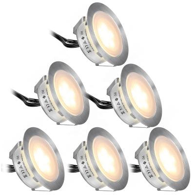 China Industrial 6 Pack In Ground Outdoor / Indoor LED Deck Lighting IP67 Waterproof , Low Voltage Recessed LED Deck Lights Kits for sale