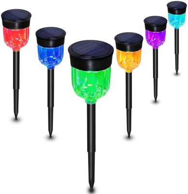 China 6PCS Garden Waterproof Color Changing Solar Pathway Lights for Landscape Lighting for Lawn, Yard, Patio, Super Brightness Outdoor for sale