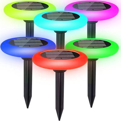 China 6Pack Residential Solar Pathway Lights with 7 Color Changing Colorful Outdoor Waterproof Decorative Landscape Light for Lawn, Yard, Garden for sale