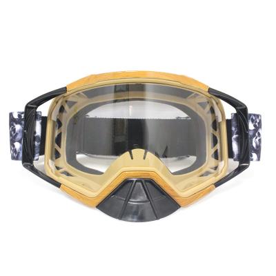 China Outdoor Sports 2022 New Detachable Glass Motocross Road Racing Adult Dirt Bike Goggles Motorcycle Goggles for sale