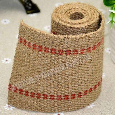 China Eco-friendly Directly From Factory Natural Eco-Friendly Jute Webbing Hessian Ribbon Jute Sash Use For Sofa Furniture Factory for sale