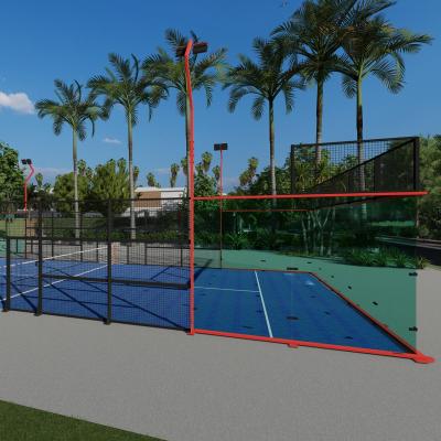 China 2022 Environmental Protection New Arrival Padel Panoramic Court Paddle Outdoor Court Tennis On Good Sales Suitable For Home Fitness Exercise for sale