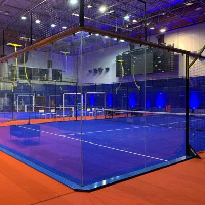 China Tennis Training Outdoor Fitness Equipment Glass Squash Court Paddle Tennis Court for sale