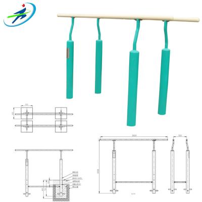 China Parallel Bar Fitness Equipment BodyTraining Use Monkey Bars Gymnastics Horrizontal Steel Outdoor Bars for sale