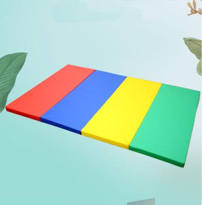 China Kids Early Quadruple Protection Quadruple Rainbow Fitness Education Combination Mat Sponge Durable Training Gymnastic Mat for sale