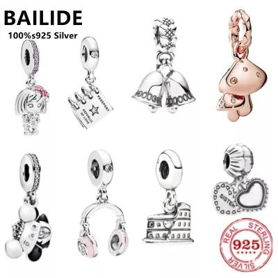 China Custom Charms Hot Sale100% Real 925 Sterling Silver Pando Beads For Women Headpiece And Love Heart Shoes Fit Original Charm Bracelet DIY Jewelry for sale