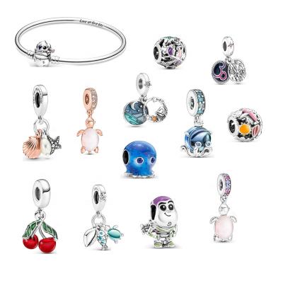 China Custom Charms 2022 New Pixar Summer Series 925 Sterling Silver Dolly Charm Wall - Fit Pan Bracelet Jewelry Making Gift DIY Beads for sale