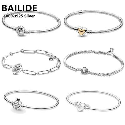 China Hot CLASSIC Sterling Silver Bracelet Original Popular New Product 925 Bracelet Suitable for Men and Women for sale