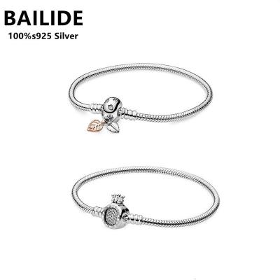 China Fashionable Factory Price 100% 925 Sterling Silver Butterfly Clasp Bracelet Suitable For Ladies Gifts for sale