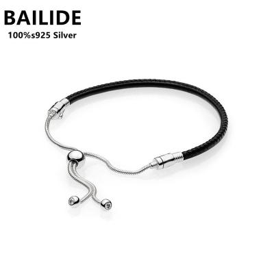 China New FASHIONABLE Design 925 Sterling Silver Gem Stripe Sliding Bangle Bracelet Suitable for Women for sale