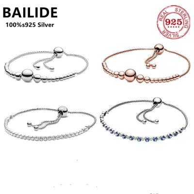 China Hot Sale 100% 925 Sterling Silver Snake Chain Original Luxury Pan Bangle Bracelet For Women Fashion DIY Charm Authentic Jewelry for sale