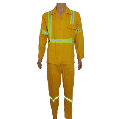 China Factory direct wholesale high quality polyester cotton high quality fabric wear reflective suit for sale