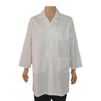 China Antistatic long sleeve food processing coat cleanroom labcoat for sale