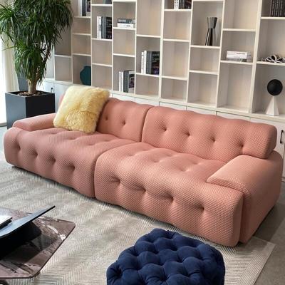 China Other Modern Villa Style Furniture Living Room Sofa 3D French Designed Comfortable Three Seater Blogger Sofa for sale