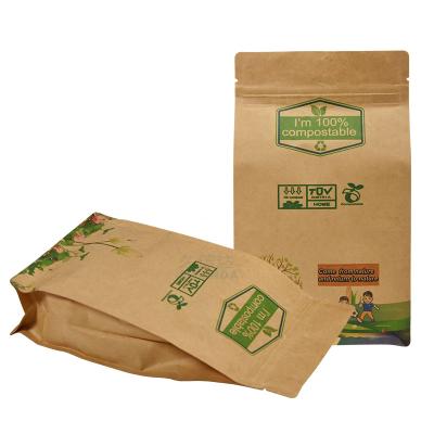 China Biodegradable custom wholesale ribbed paper bags with your own logo stripe kraft paper suitcase for bread for sale