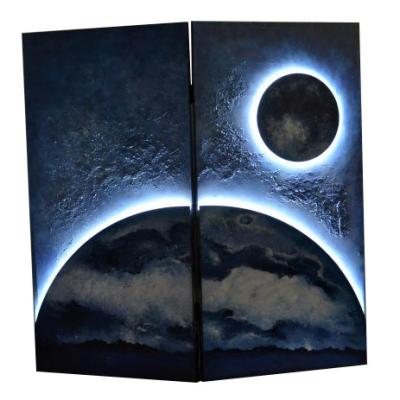 China EUROPEAN Wholesale Optical Led Handmade Painted 3D Universe Night Light Lamp Oil Space 3D Exporter Promotion Birthday Gift for sale