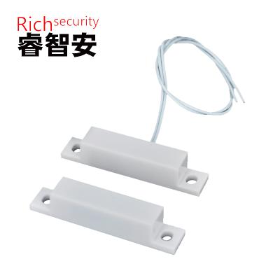 China Security Alarm System 24v Door Sensor Door Magnetic Contact Anti-theft Normally Open Cable Tubular Switch for sale