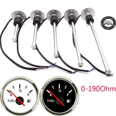 China Water Or Other Liquid With PH-/PH+ 52MM Fuel Level Gauge With Fuel Level Sensor 100MM 125MM 150MM 200MM 250MM 400MM 0 Oil 190ohm Liquid Tank Fuel Level Gauges for sale