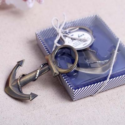 China Viable Custom Metal Anchor Bottle Opener For Wedding Gift for sale