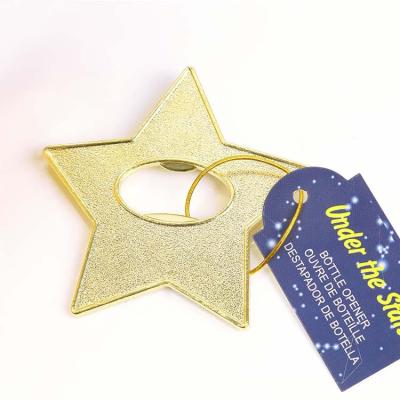 China Viable Wholesale Metal Star Shape Five-pointed Bottle Opener For Wedding Gift for sale