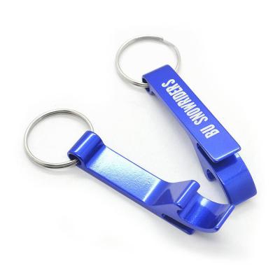 China Durable Aluminum Alloy Bottle Opener Custom Key Chain Logo for sale