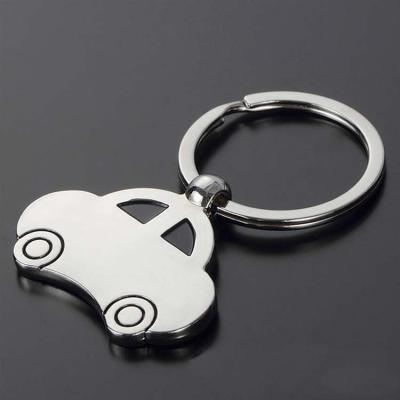 China Car Eco - Friendly Shape Logo Laser Key Chain , Custom Metal Car Key Chain for sale