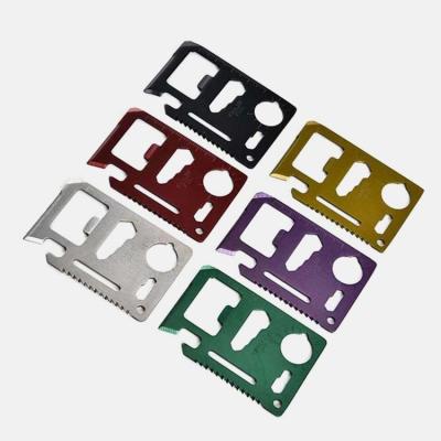 China Ourdoor Custom Logo Engraved Colored Credit Card Multi Tool for sale