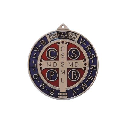 China Custom Soft Enamel 3D / 2D Metal St Benedict Medal Of Europe for sale